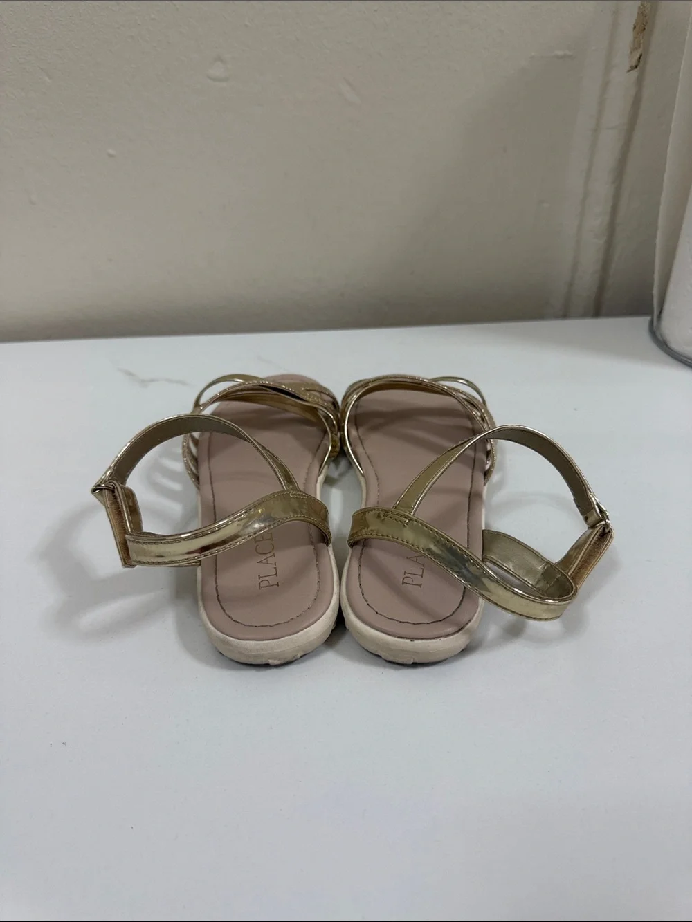 The Children's Place Shimmery Gold Strappy Sandals